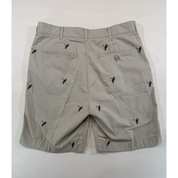 Crémieux Madison Men’s 33 Khaki Toucan Embroidered Chino Shorts Cotton - Picture 3 of 7